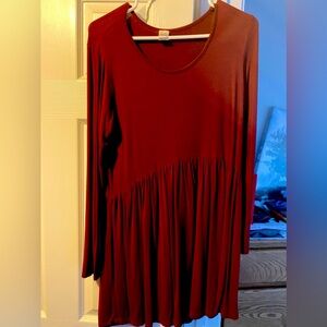 Long sleeve dress flattering waist dress